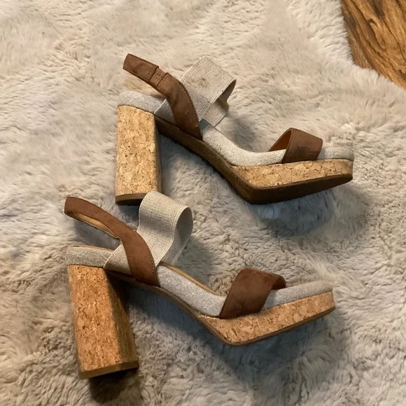 Yellowbox Amil Block Heeled‎ Sandals Cork Platform Size 8.5 Womens - Picture 4 of 11